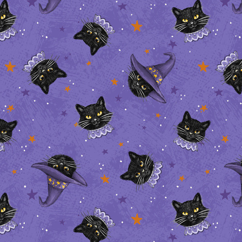 Wilmington Prints Meow-Gical Night Michael Davis Packed Cats